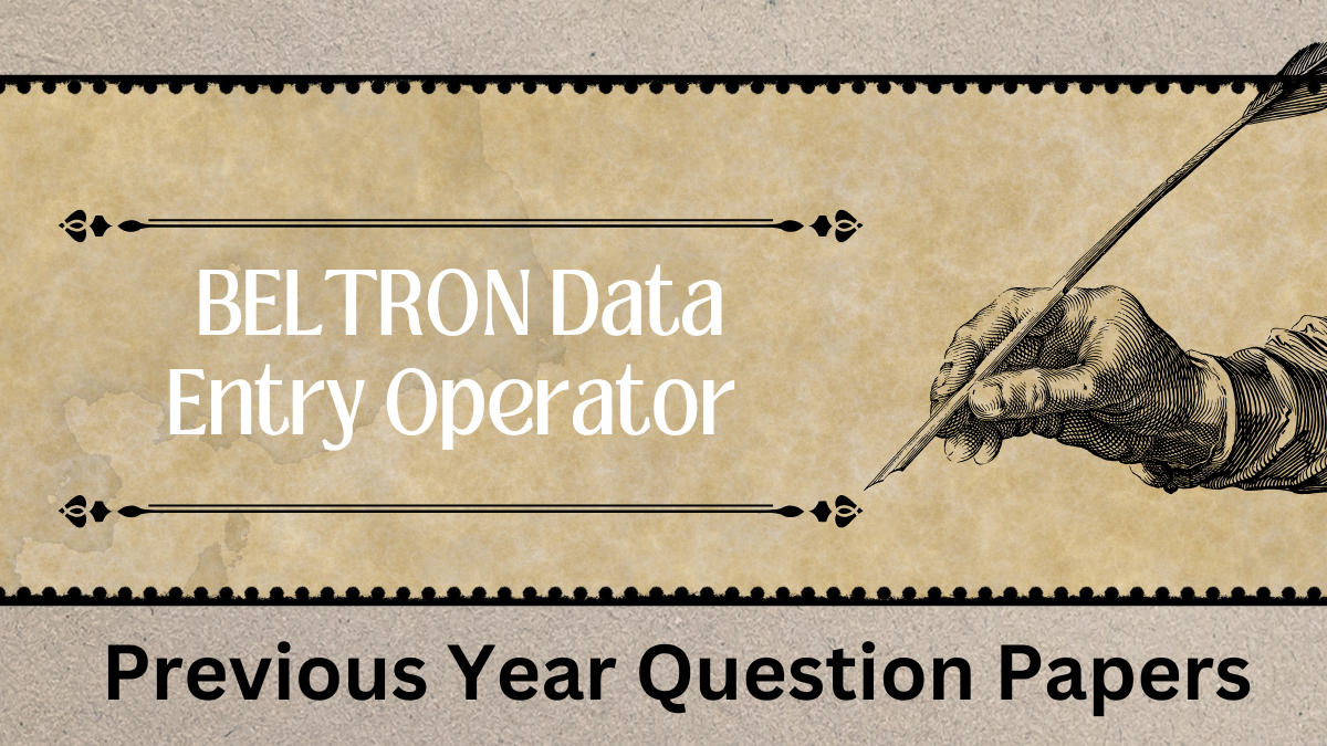 BELTRON Data Entry Operator Previous Year Question Papers