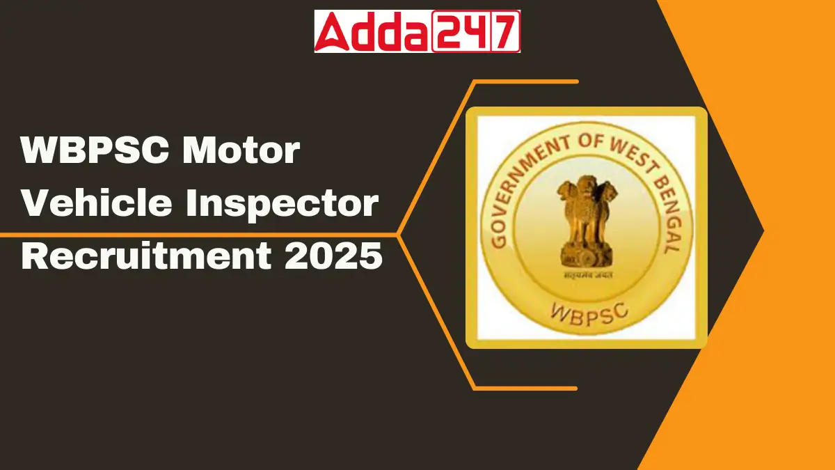 WBPSC Motor Vehicle Inspector Recruitment 2025