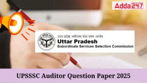 UPSSSC Auditor Question Paper 2025