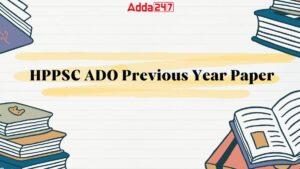 HPPSC ADO Previous Year Question Paper