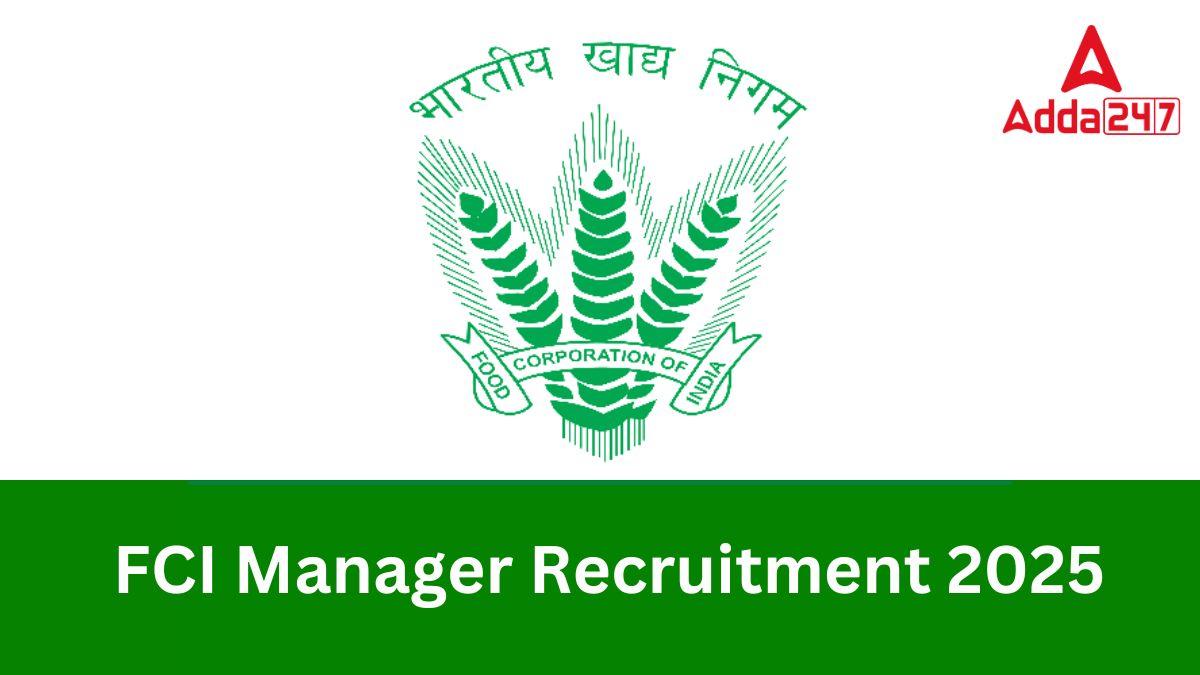 FCI Manager Recruitment