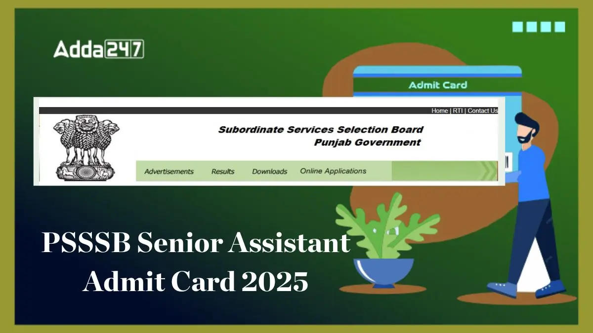 PSSSB Senior Assistant Admit Card 2025