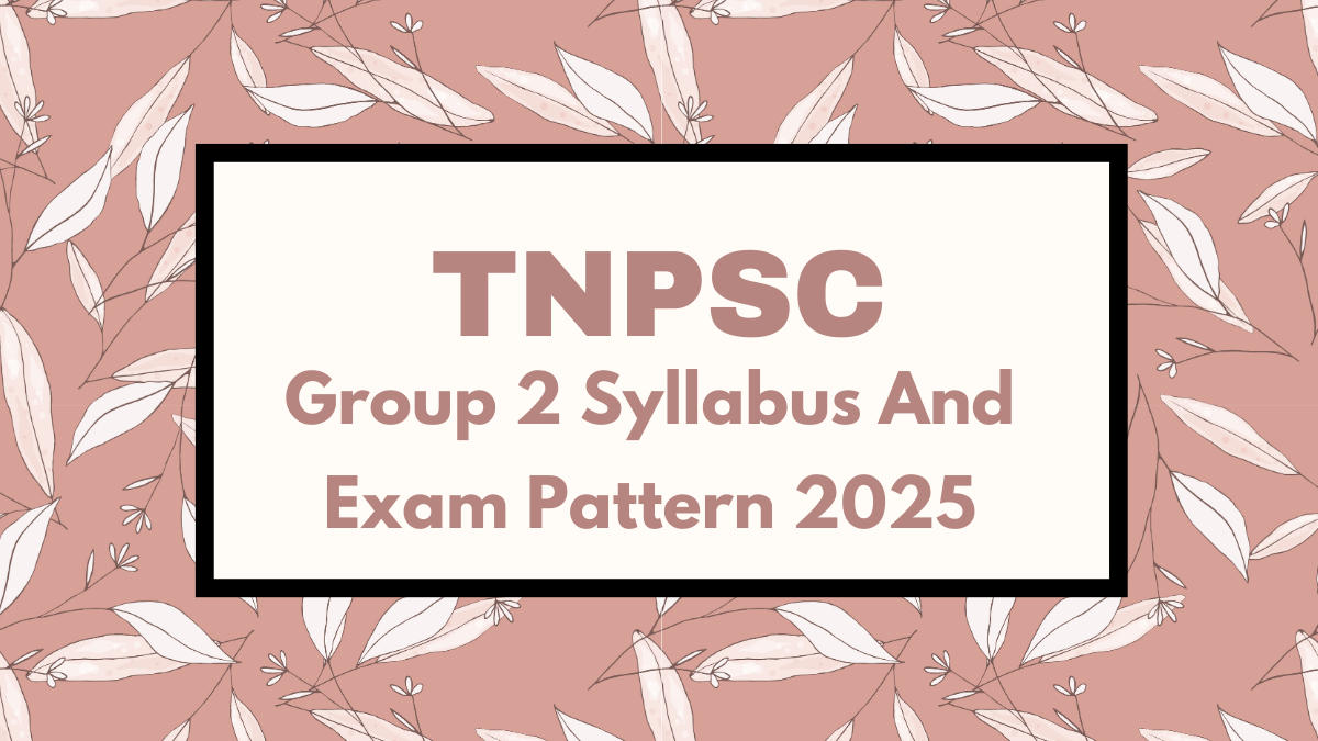 TNPSC Group 2 Syllabus