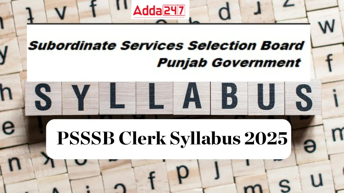 PSSSB Clerk Syllabus 2025