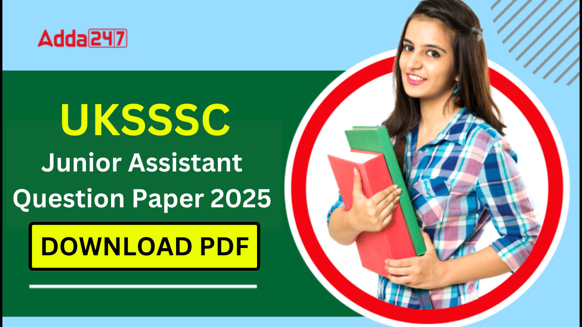 UKSSSC Junior Assistant Question Paper 2025