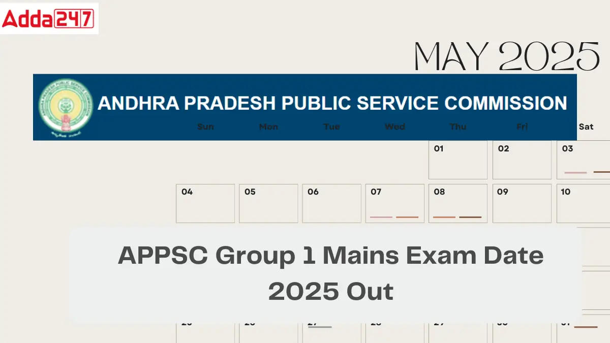 APPSC group 1 mains exam date 2025 out