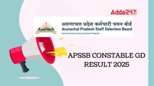 APSSB Constable GD Result 2025