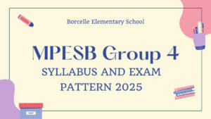 MPESB Group 4 Syllabus