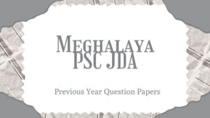 Meghalaya PSC JDA