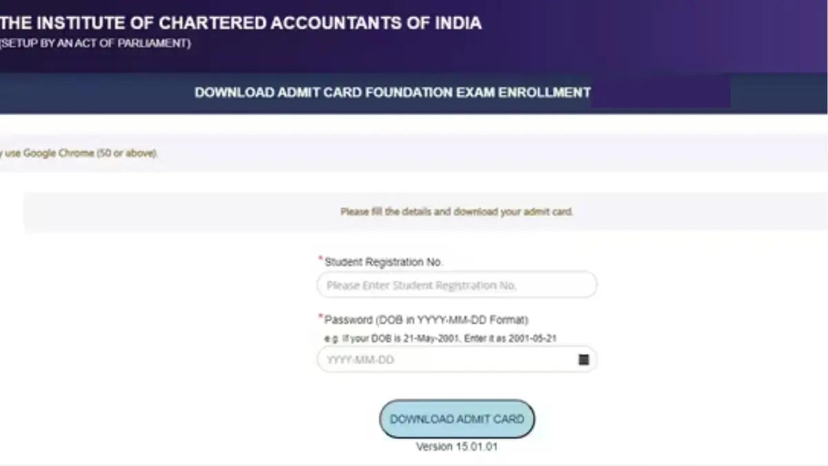 CA Foundation Admit Card May 2025