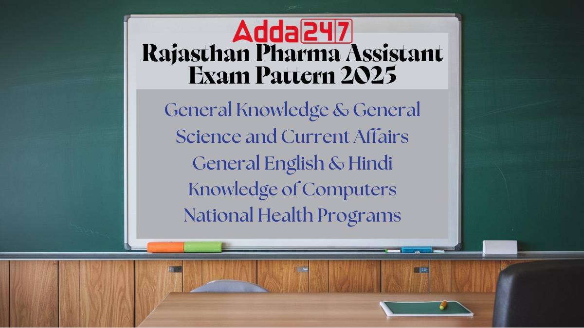 Rajasthan Pharma Assistant Exam Pattern 2025