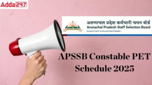 APSSB Constable PET Schedule 2025