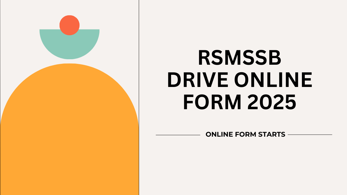 RSMSSB Driver Online Form 2025