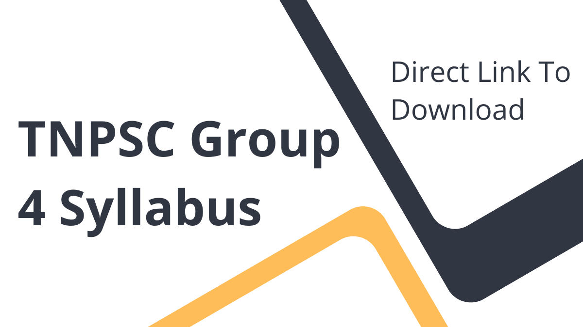 TNPSC Group 4 Syllabus 2025