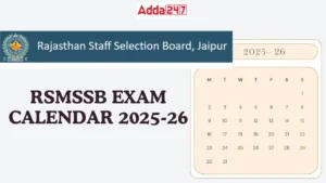 RSMSSB Exam Calendar 2025-26 Out