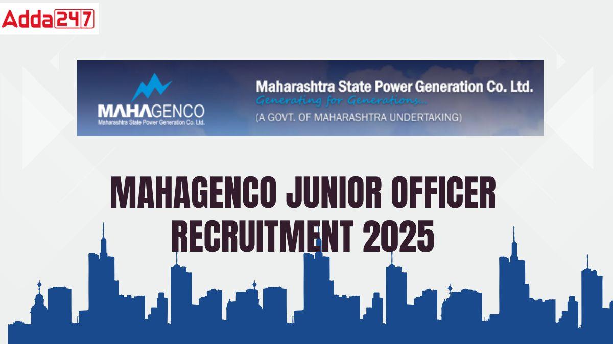 MAHAGENCO Junior Officer Recruitment 2025