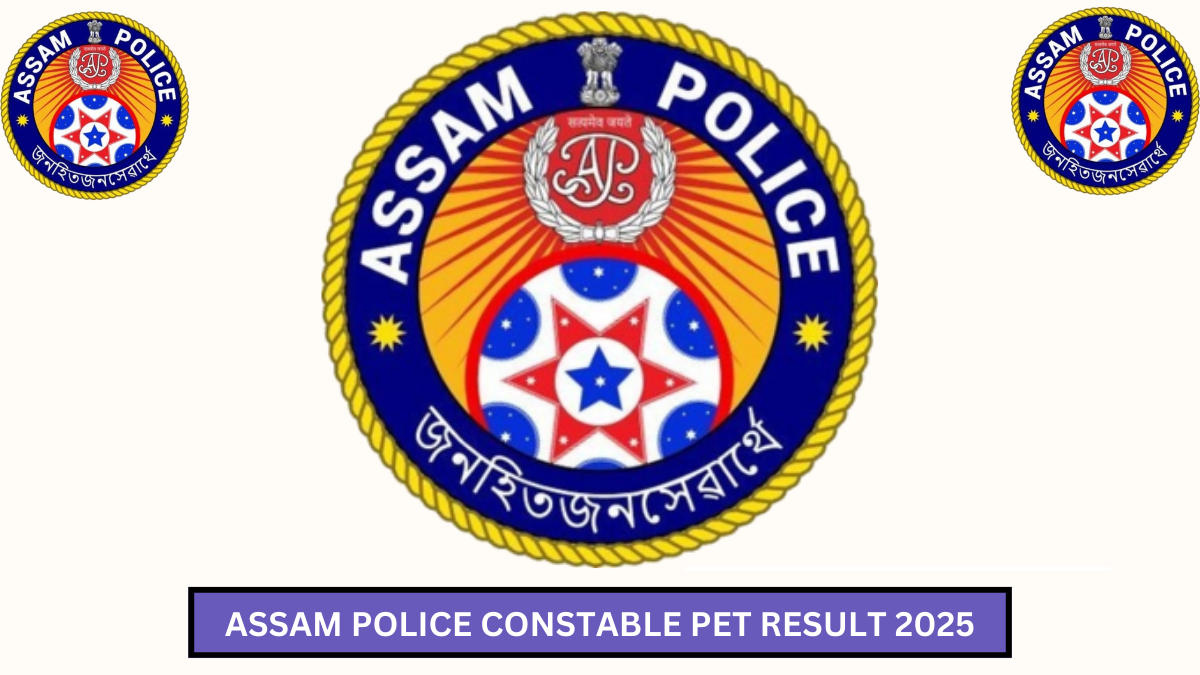 SLPRB Assam Police Constable PET Result 2025