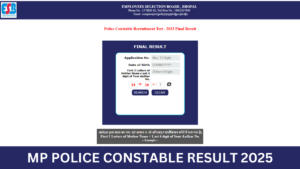 MP POLICE CONSTABLE RESULT 2025