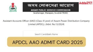 APDCL AAO Admit Card 2025