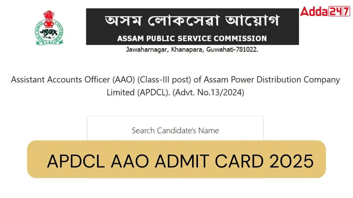 APDCL AAO Admit Card 2025