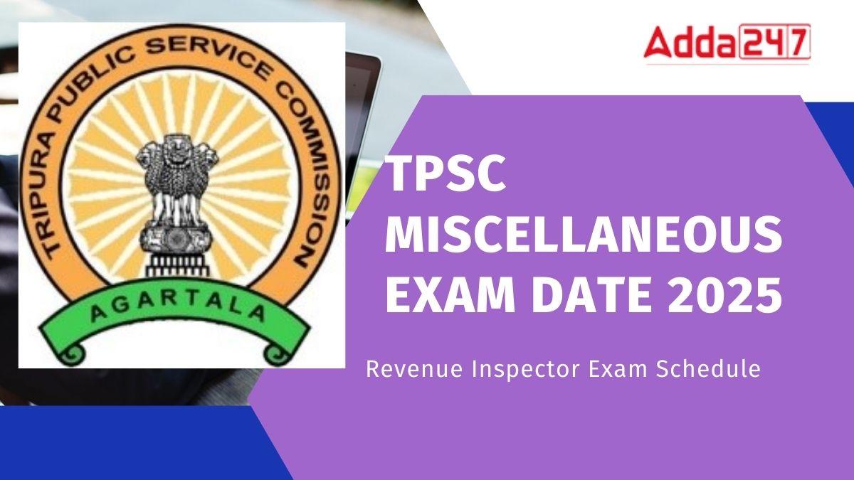 TPSC Miscellaneous Exam Date 2025