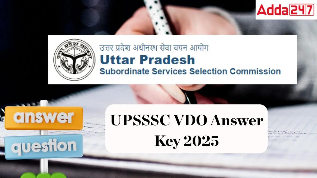 UPSSSC VDO Answer Key 2025