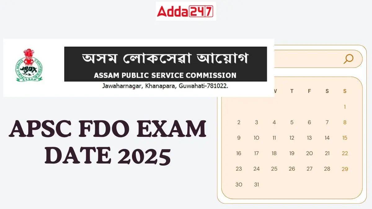 APSC FDO Exam Date 2025