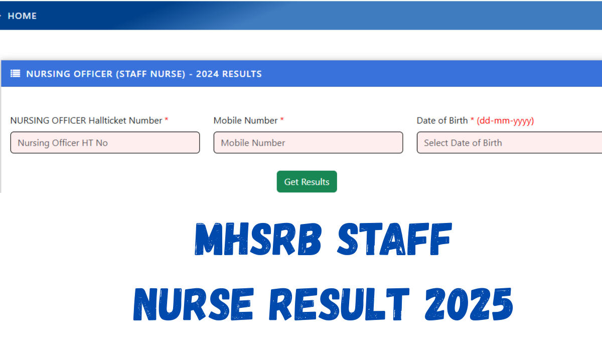 MHSRB Staff Nurse Result 2025