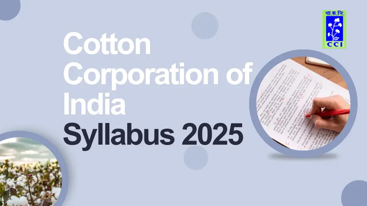 Cotton Corporation of India Syllabus 2025