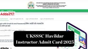 uksssc havildar instructor admit card 2025