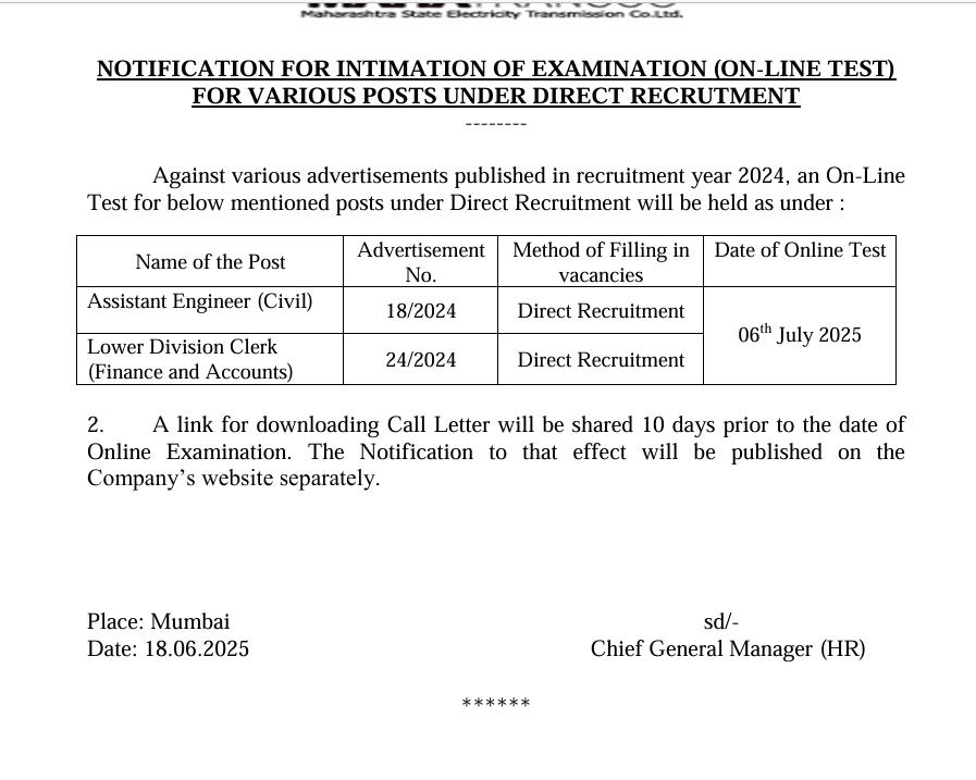 MAHATRANSCO LDC Exam Date 2025 Out, 260 Vacancy, Selection Process, Syllabus and Exam Pattern_4.1