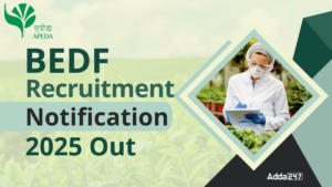 BEDF Recruitment 2025 Notification 2025