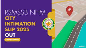 RSMSSB NHM City Intimation Slip 2025 Out (1)
