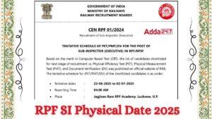RPF SI Physical Date 2025