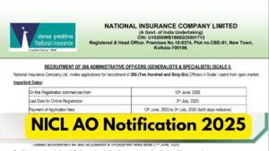 NICL AO Notification 2025
