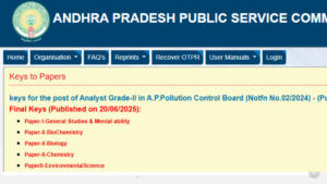APPSC Analyst Grade 2 Final Answer Key 2025
