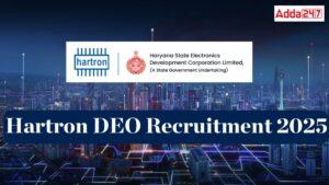 Hartron DEO Recruitment 2025, 170 Vacancies, Apply Link Active Soon