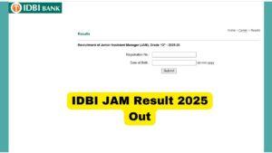 IDBI JAM Result 2025 Out