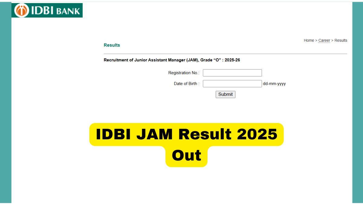 IDBI JAM Result 2025 Out