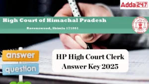 HP High Court Clerk Answer Key 2025