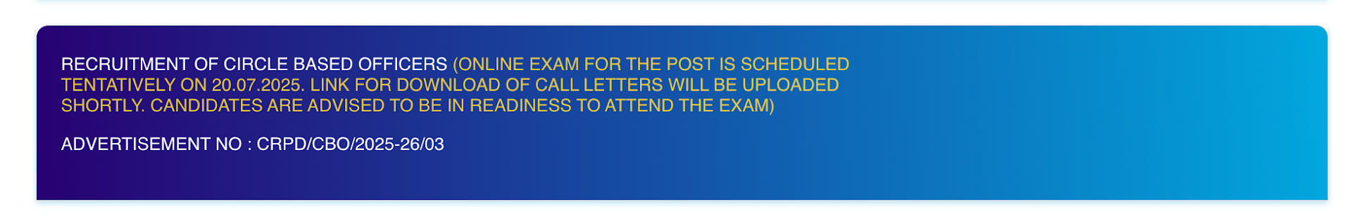 SBI CBO Exam Date 2025 Out for 2964 Vacancies, Exam on 20 July_4.1