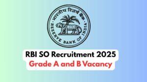 RBI SO Recruitment 2025