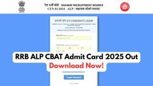 RRB ALP CBAT Admit Card 2025 Out