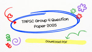 TNPSC Group 4 Question Paper 2025