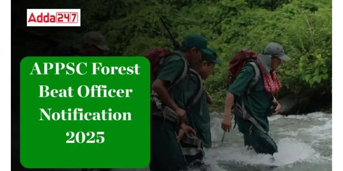 APPSC Forest Beat Officer Notification 2025