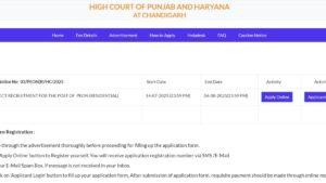 Chandigarh High Court Peon Recruitment 2025