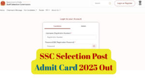 SSC Selection Post Admit Card 2025
