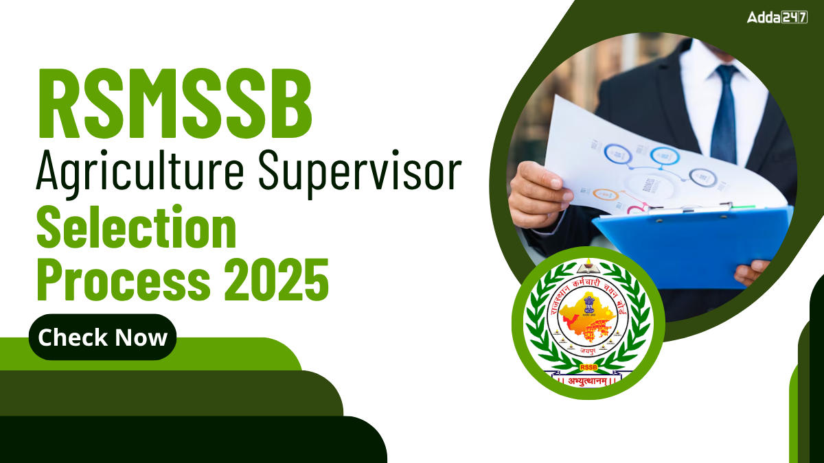 RSMSSB Agriculture Supervisor Selection Process 2025
