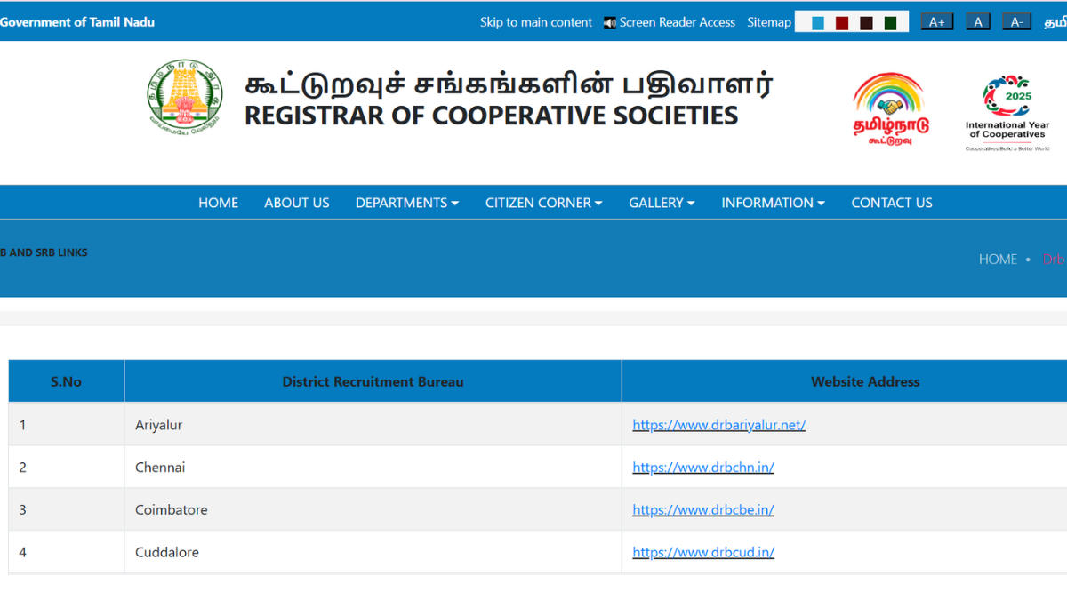 Tamil Nadu Cooperative Bank Assistant Recruitment 2025