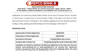 REPCO Bank Clerk Recruitment 2025